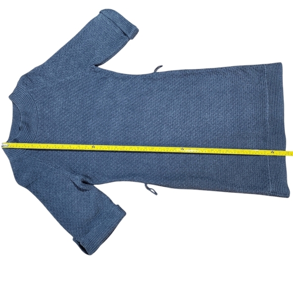 Yvos Womens Angora Rabbit Hair Blend Sweater Blue Grey Sheath Dress Size Large - Picture 5 of 10